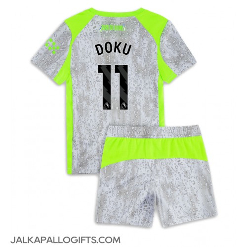 Manchester City Jeremy Doku #11 Kolmas Peliasu Lasten 2025-26 Lyhythihainen (+ Lyhyet housut)